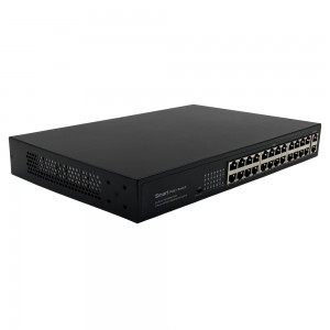 24 portov 10/100M PoE+2 Uplink Gigabit Ethernet Port |Inteligentný PoE prepínač JHA-P302024CBMHGW