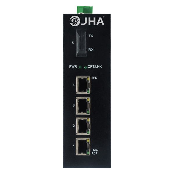 Good Quality Industrial Ethernet Switch – 4 10/100TX and 1 100FX | Unmanaged Industrial Ethernet Switch JHA-IF14  – JHA