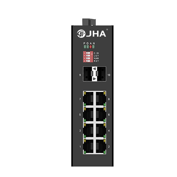 High Performance 48 Port Poe Managed Switch - 8 10/100/1000TX and 2 1000X SFP Slot | Unmanaged Industrial Ethernet Switch JHA-IGS28 – JHA