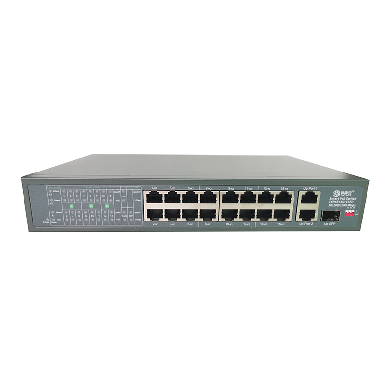 Top Quality 16 Port 1000mbps Poe Industrial Switch - 16 Ports 10/100M PoE+2 Uplink Gigabit Ethernet Port+1 Gigabit SFP Fiber Port,Smart PoE Switch JHA-P312016CBM – JHA