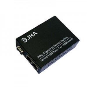 2 * 10/100/1000TX - 1 * 1000X SFP Slot |PoE Fiber Media Converter JHA-GS12P