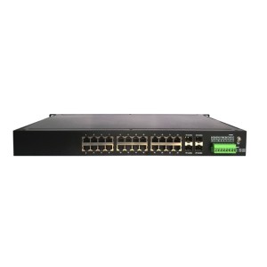 4 1000Base-X SFP Slot and 24 10/100/1000Base-T(X) | Managed Industrial Ethernet Switch JHA-MIGS424