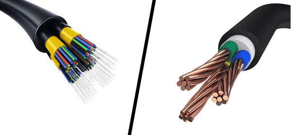 Kodi pali kusiyana kotani pakati pa optical fiber ndi copper wire?