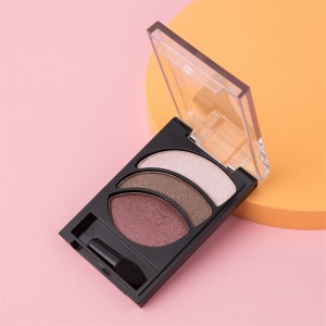 Private Label 3 Colors Pearlescent Powder Eye Shadow Palette