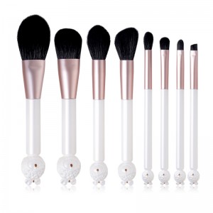 8PCS Wholesale High Quality white Cute Handle Makeup Brush Set