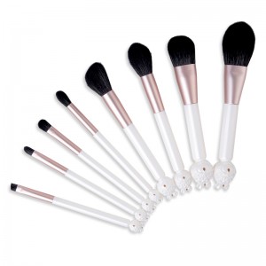8PCS Wholesale High Quality white Cute Handle Makeup Brush Set