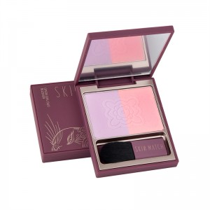 Long-Lasting Pigment 2 Shade Blush Palette with Brush