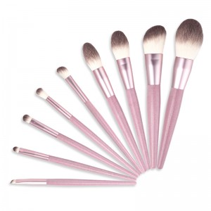 9PCS Wholesale Private Label Eco-friendly Light Pink Makeup Brushes