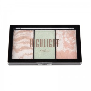 Wholesale Private Label 3 Colors Pressed Glow Shimmer Highlighter  Powder