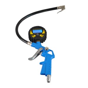 41651 Heavy duty 120PSI digital tire inflator gauge with hose and quick connect coupler