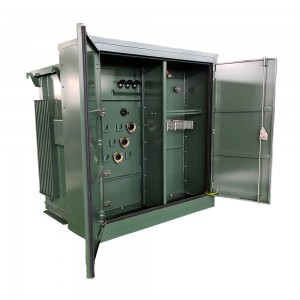 All copper 500KVA 12470Y/7200V to 400/230V three phase padmounted transformer with Bayonet Fuses2