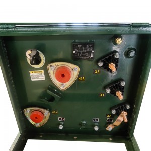 IEEE ANSI DOE සම්මත 37.5 kVA 50kVA 7200V / 12470V සිට 120V / 240V Single Phase Oil Immersed Transformer3