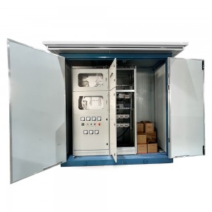 Disegnu mudernu Novu materiale 1250kva 2500 kva 15/0.4kv Pacchettu Kiosk Compact Substation2