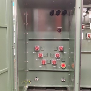 Distribuție de energie în aer liber 500 kVA 1000 kVA 13,8 kV 480 V 13,2 kv Transformator trifazat montat pe tampon5