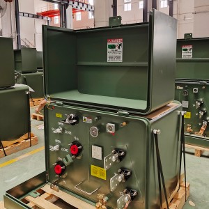 Transformator jednofazowy 75 kVA do montażu na podkładce Transformator jednofazowy 12470 do 120 V, olej FR3 z certyfikatem UL7