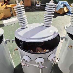 ነጠላ ደረጃ ምሰሶ ትራንስፎርመር 50 kVA 100kva 200 kVA 4160V/34.5kV የዘይት ኃይል ማከፋፈያ ትራንስፎርመር7