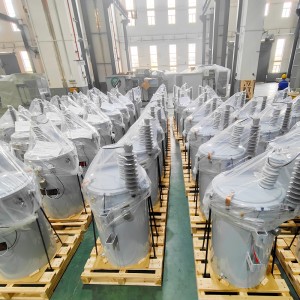 Hochleistungsfähiger, hocheffizienter 4160-V- bis 416-V-25-kVA-Einphasen-Masttransformator8