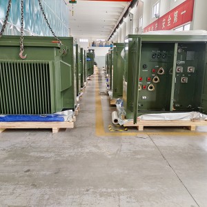 NEMA Enclosure 400kva 13800v 7600v Loop Feed Power Supply Munsell Green Pad Dipasang Transformer6