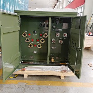 Loop Feed Dead Front Box-type 7200V til 208/120V 150 kVA 300 kVA Trefaset padmontert transformator7