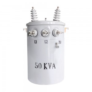 IEC 60076 मानक पारंपारिक प्रकार 25 kva 4160V ते 208/120V सिंगल फेज पोलमाउंट ट्रान्सफॉर्मर3