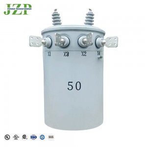 JZP ANSI/IEEE Standar 10kva 13.8GrdY7.97kV 120/240V Transformator Pemasangan Tiang Fase Tunggal