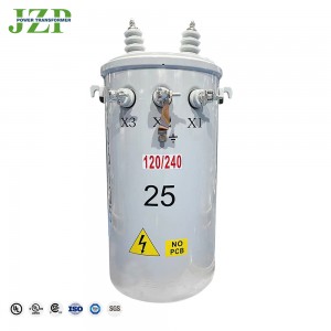 Jzp monofásico 0.4kv/10kv 25kva 37.5kva 50kva montado en poste intensifica el transformador eléctrico de potencia de aceite