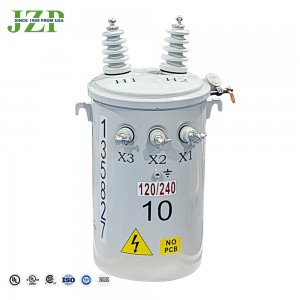 IEC 60076 Standard Konvencionalni tip 25 kva 4160V do 208/120V jednofazni transformator montiran na stub