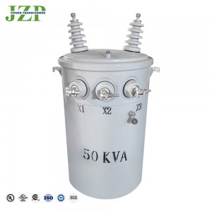 IEC 60076 Стандарден конвенционален тип 25 kva 4160V до 208/120V Еднофазен полмонтиран трансформатор