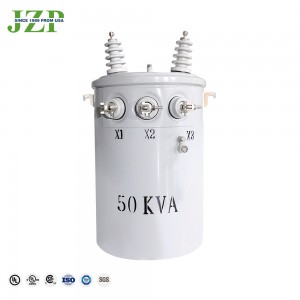 Oil Immersed Transformer Overhead Single Phase Pole Mounted Transformer Power Distribution