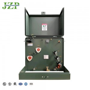 JZP Loop Feed Six Bushings 304L Stainless 37.5 KVA 7200/12470V High 277V Low Single Phase Pad Mounted Transformer