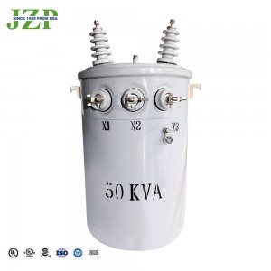 DOE efficiency 99.11% for 50kva pole mounted transformer 7200V 240/120V 60hz distribution transformer