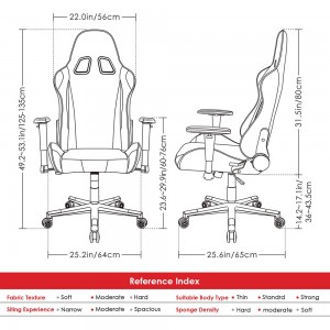 Silla de ordenador de PU que compite con la silla para la silla del juego de la oficina del jugador