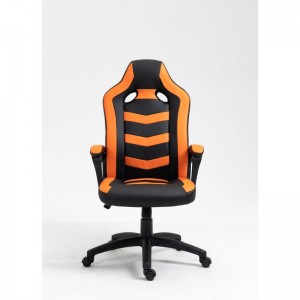 Jifang Висококачествен удобен PU черен стол за игри Silla Racing Chair EN1335 Certified EN12520 Certified