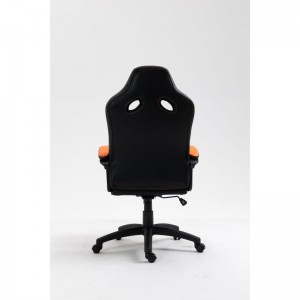 Высокаякаснае зручнае крэсла Jifang з чорнага PU, гульнявое крэсла Silla Racing Chair, сертыфікавана EN1335, сертыфікавана EN12520