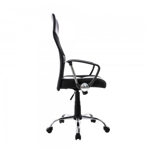 Cadeira Estrutura metálica Respaldo Taburete Cadeira de café Parte de malla Estrutura da cadeira de aluminio negro