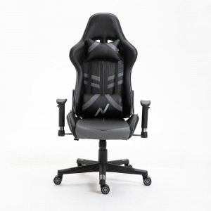 OEM High Quality Leather Gaming Chair Manufacturer –  Customized 2D armrest All black PC Gaming Chair ps4 for gamer – ANJI JIFANG