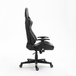 Prilagođeni 2D naslon za ruke Potpuno crna PC gaming stolica ps4 za igrače