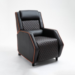 Canapé de jeu ergonomique inclinable en cuir PU, chaise de joueur avec repose-jambes