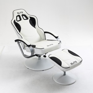 Modern Recliner Chair With Ottoman High Back Ergonomic Swivel PU Leather Gaming Chairs