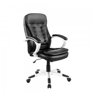 នាយកប្រតិបត្តិ Swivel China Cheap Plastic Leather Computer Chair National Boss Arm Chair