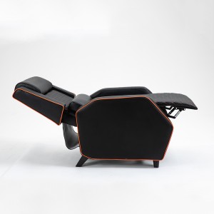 Ergonomisk PU Leather Reclining Single Gaming Sofa Chair Gamer med benstøtte