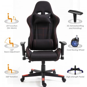 PU computer chair racing chair ye gamer office yekutamba chigaro
