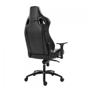 លក់ដុំកៅអីខាងក្រោយខ្ពស់ Ergonomic Black Leather Swivel Computer Gamer Gaming Chair
