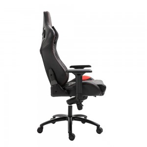 Engros høj ryg ergonomisk sort læder drejelig computer gamer gaming stol
