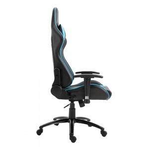 Nowoczesne, obrotowe, regulowane, ergonomiczne skórzane krzesło do gier dla graczy PC