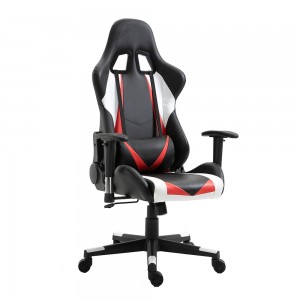 កៅអីលេងហ្គេមដែលអាចលៃតម្រូវបាន វិលវលទំនើប Ergonomic Leather Reclining Gaming Chair