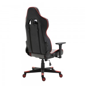 PU կաշվե գրասենյակային Էրգոնոմիկ մրցարշավային կարգավորելի պառկած համակարգիչ PC Gamer Սև խաղային աթոռ