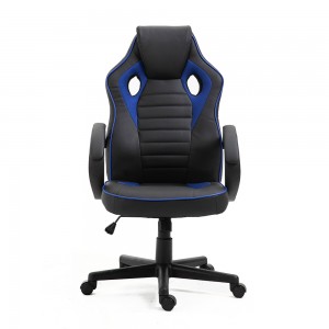 Евтини Пу кожни канцелариски столчиња со висок грб со прилагодлив потпирач за раце Racing стол за игри