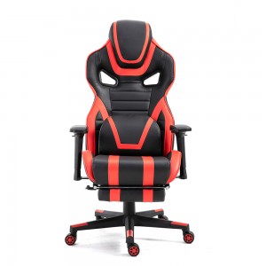 Modern High Back Pu Leather Office Chair Gamer Adjustable Armrest Racing Gaming Chair With Footrest