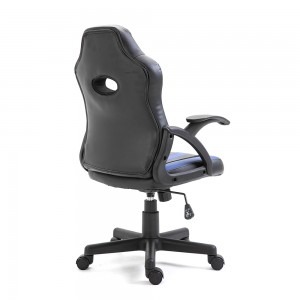 Cadeira de oficina de coiro PU axustable de respaldo alto barato Reposabrazos Gamer Cadeira de xogos de carreiras